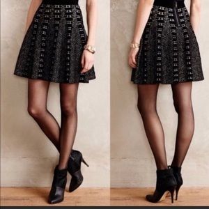 Anthropologie Moth Knit Skater Circle Knit Skirt